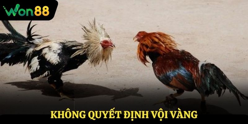 Không quyết định vội vàng